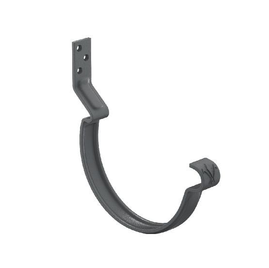 Водосток Aquasistem, система 150/100 - Крюк крепления желоба короткий RAL 7024 Тёмно-серый купить в Кашире