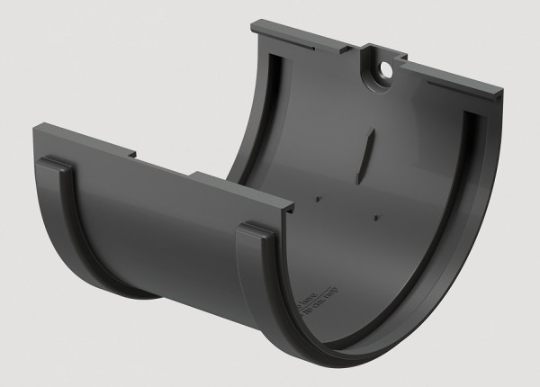 Соединитель желобов ПВХ Docke STANDART серый купить в Кашире