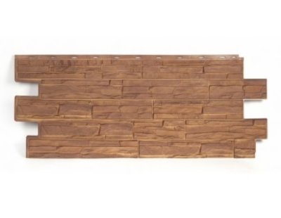 Фасадная панель T-Сайдинг-Альпийская сказка ЭКО-2 Орех