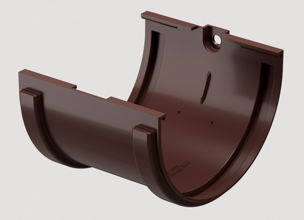 Соединитель желобов ПВХ Docke STANDART Тёмно-коричневый купить в Кашире