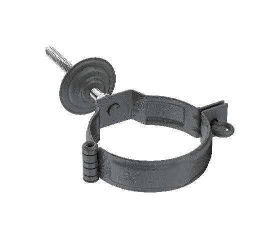 Водосток Aquasistem, Система 150/100 - Декоративный хомут c метизом в сборе RR 23 Маренго matt купить в Кашире