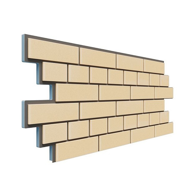 Фасадная термопанель Доломит кирпич 20мм Светло-жёлтый купить в Кашире