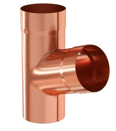 Водосток Aquasistem, система 125x90 - Тройник трубы медный купить в Кашире