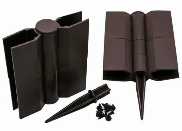 Угловой элемент поворотный, пластиковый от 60° до 300° для доски 150х25 мм из ДПК коричневый Holzhof купить в Кашире