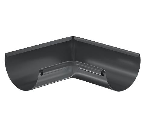 Водосток Aquasistem, система 150/100 - Угол желоба, внутренний 90° RAL 7024 Тёмно-серый купить в Кашире