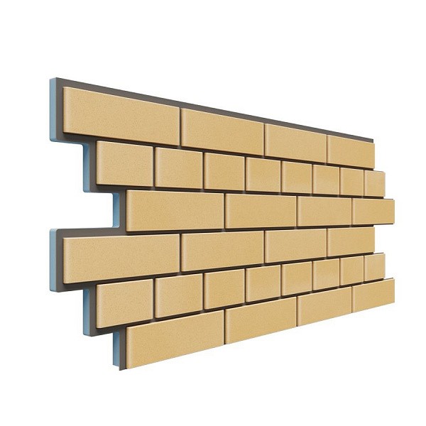 Фасадная термопанель Доломит кирпич 20мм Жёлтый купить в Кашире