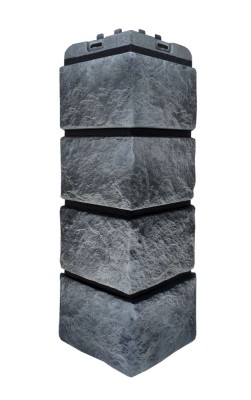 Угол наружный Grand Line Колотый Камень Антрацит, Шов чёрный