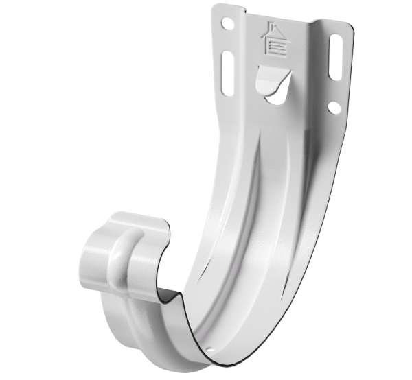 Карнизный кронштейн (штампованный) D125Döcke STAL PREMIUM Пломбир, (RAL 9010) купить в Кашире