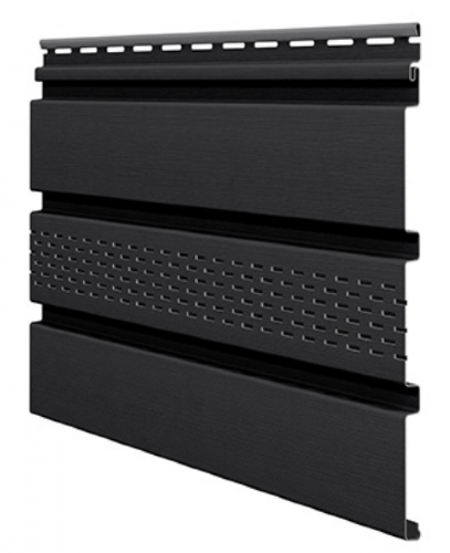 Софит ламинированный VOX UNICOLOR с центральной перфорацией, Графит купить в Кашире