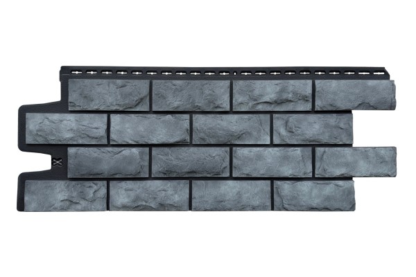 Фасадные панели Grand Line Колотый Камень Антрацит, Шов черный купить в Кашире