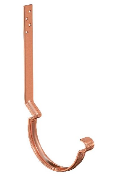 Водосток Aquasistem, система 150/100 - Крюк крепления желоба удлиненный (усиленный) медный купить в Кашире