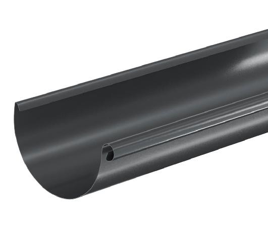 Водосток Aquasistem, система 125x90 - Водосточный желоб 3.00м RAL 7024 Тёмно-серый купить в Кашире