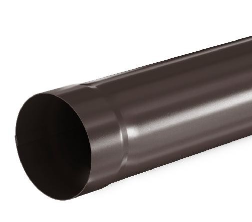 Водосток Aquasistem, система 125x90 - Труба водосточная 1.00м RR 32 Тёмно Коричневый купить в Кашире